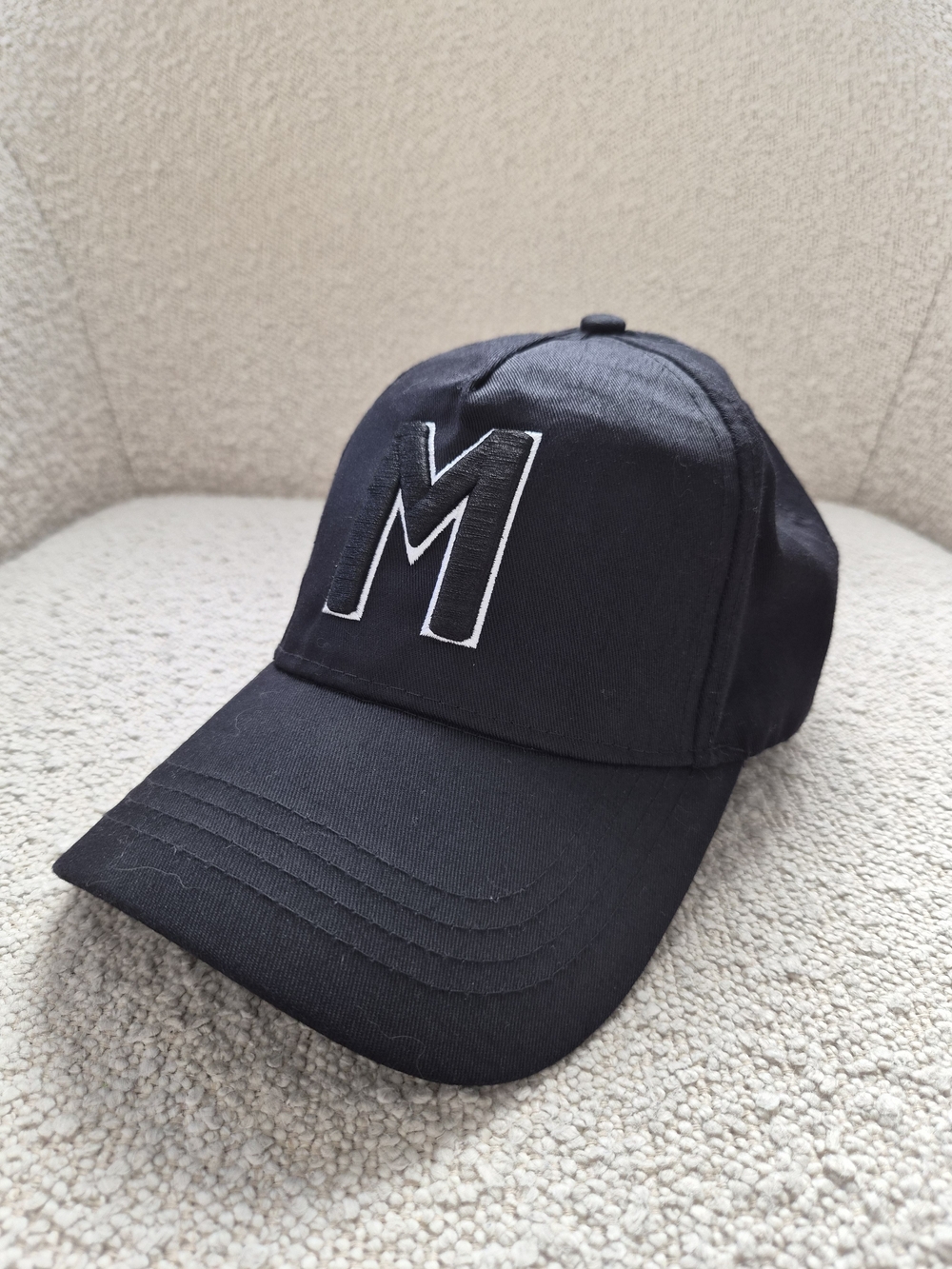 Primark Cares Black Initial "M" Embroidered Baseball Cap Hat